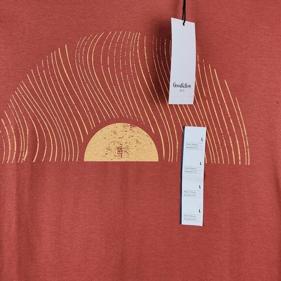 Goodfellow Mens Size Large, Divine Red, Screen Print Graphic Tee, Short Sleeve - Picture 5 of 9